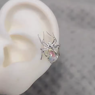 1pc Exquisite Sweet Cool Spider Earrings For Women New Style Personality Fashion Ear Bone Studs Niche Ear Jewelry