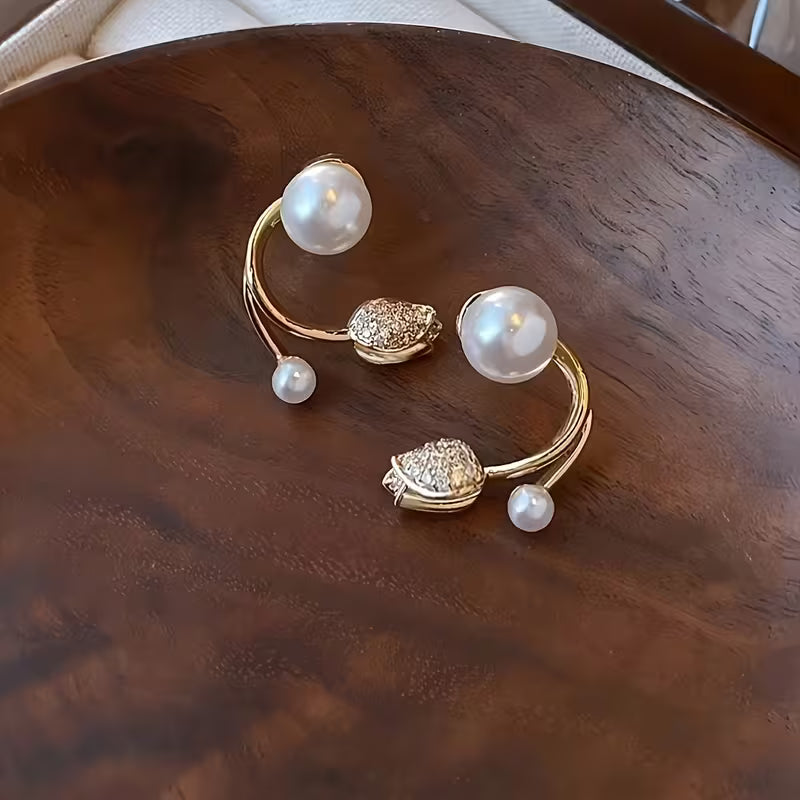 1 Pair of Elegant Faux Earrings, Cute Daisy Flower Studs, Korean Style Fashionable Women's Earrings