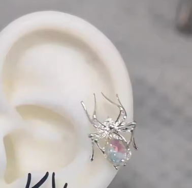1pc Exquisite Sweet Cool Spider Earrings For Women New Style Personality Fashion Ear Bone Studs Niche Ear Jewelry