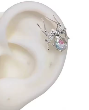 1pc Exquisite Sweet Cool Spider Earrings For Women New Style Personality Fashion Ear Bone Studs Niche Ear Jewelry