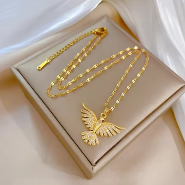Stainless Steel Phoenix Eagles Pendant Necklace For Women Girl 2023 New Trend Choker Neck Chain Jewelry Gift Party