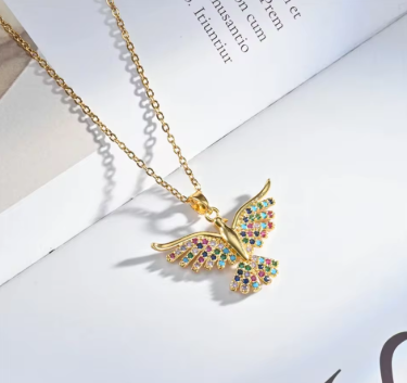 Stainless Steel Phoenix Eagles Pendant Necklace For Women Girl 2023 New Trend Choker Neck Chain Jewelry Gift Party