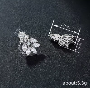 Huitan Temperament Women's Stud Earrings for Party Brilliant Cubic Zircon Modern Fashion Female Earrings Fancy Anniversary Gift